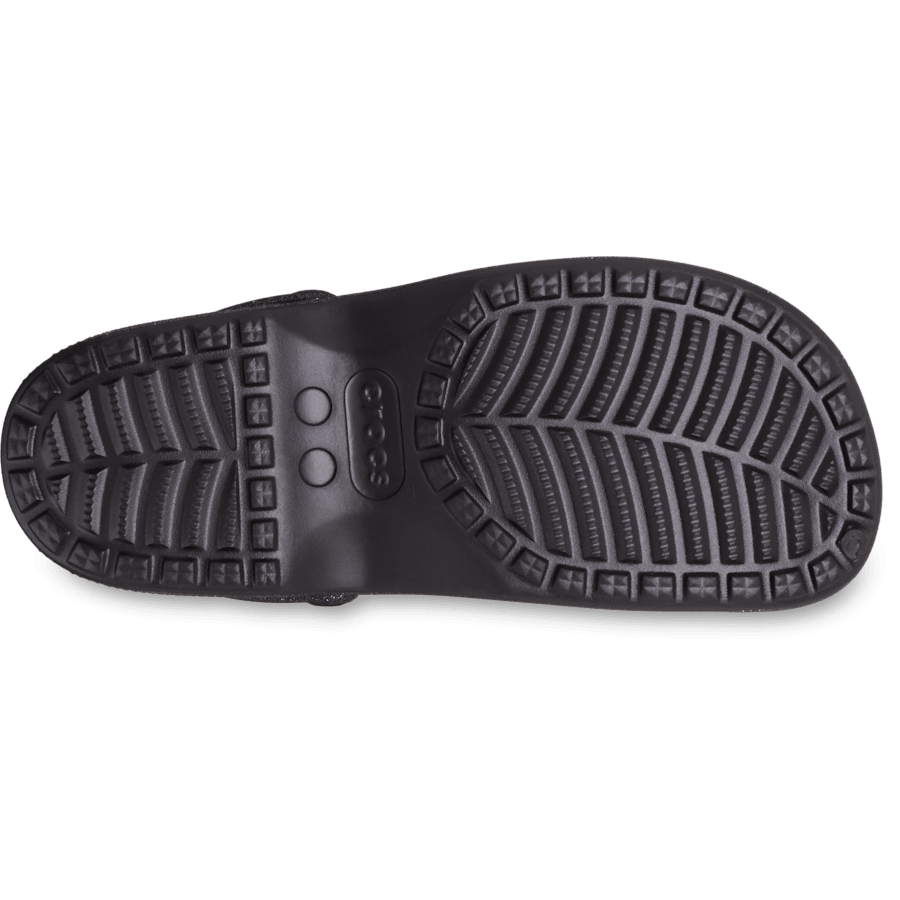 Black Kids' Classic Mary Jane Glitter Clog - Bottom - Crocs