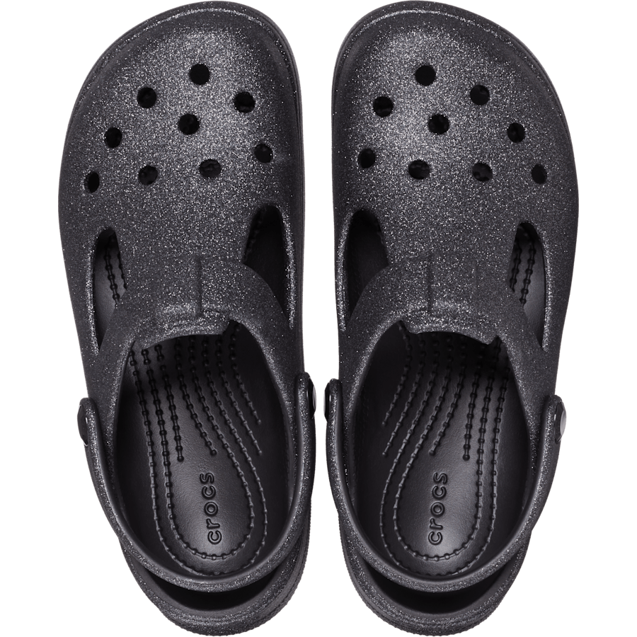 Black Toddler Classic Mary Jane Glitter Clog - Top - Crocs