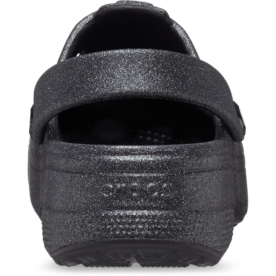 Black Toddler Classic Mary Jane Glitter Clog - Back - Crocs