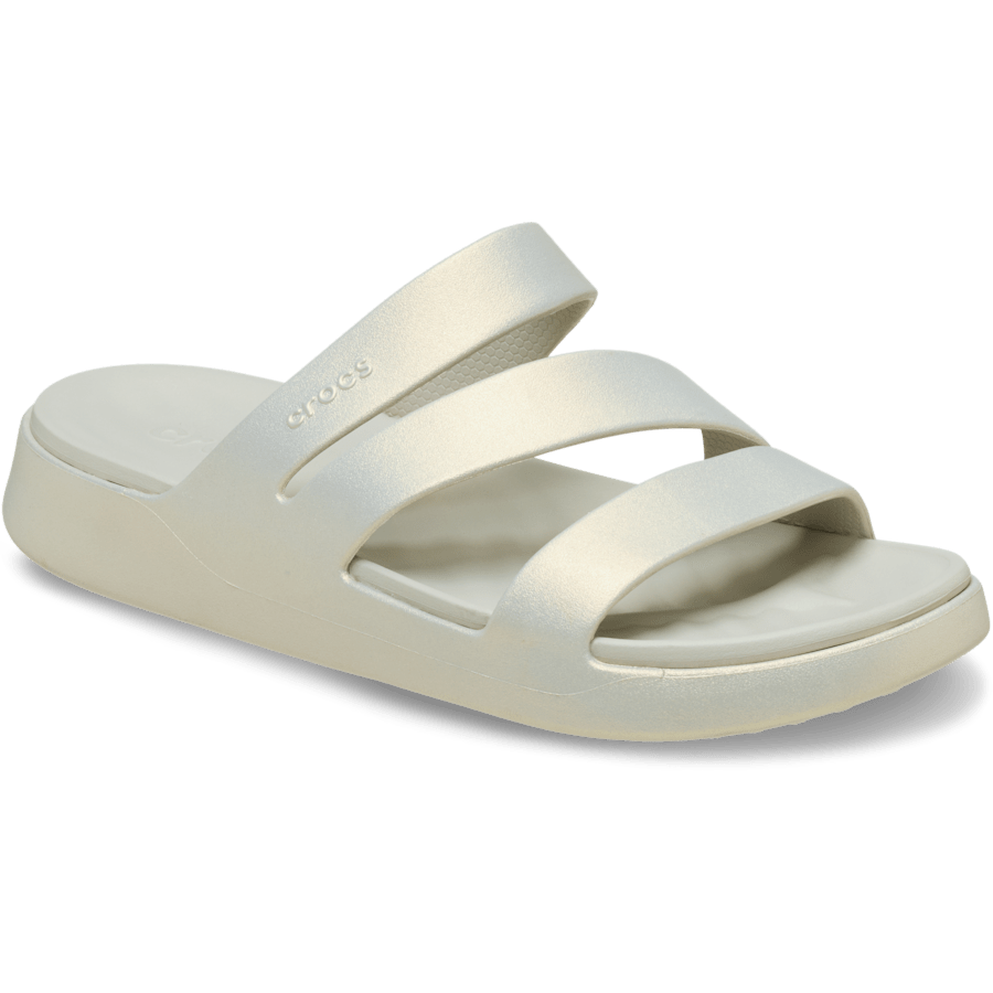 Pumice Getaway Shimmer Strappy - Angle - Crocs