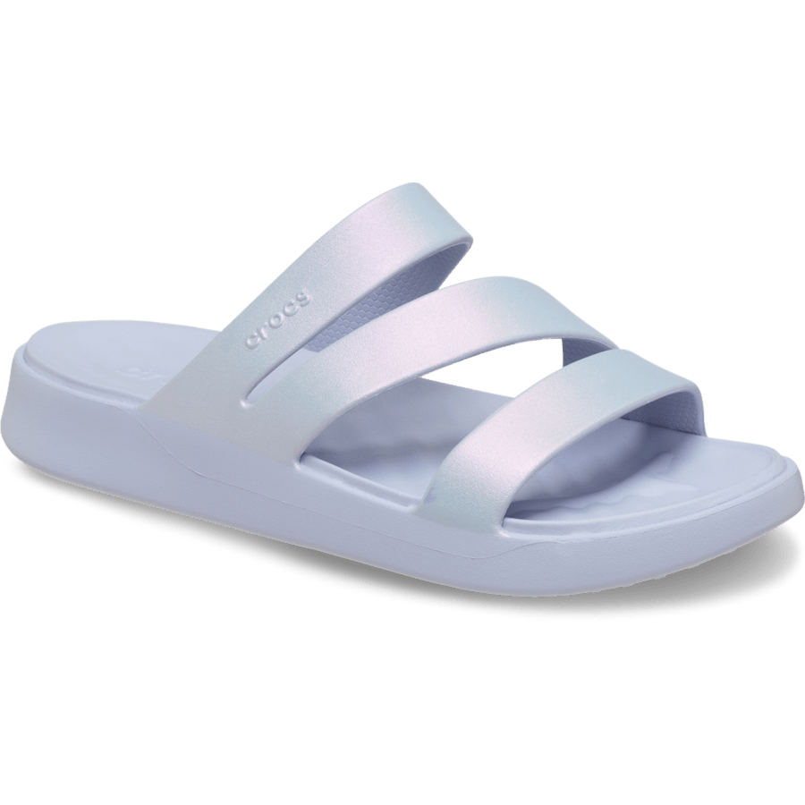Purple Moon Getaway Shimmer Strappy - Angle - Crocs