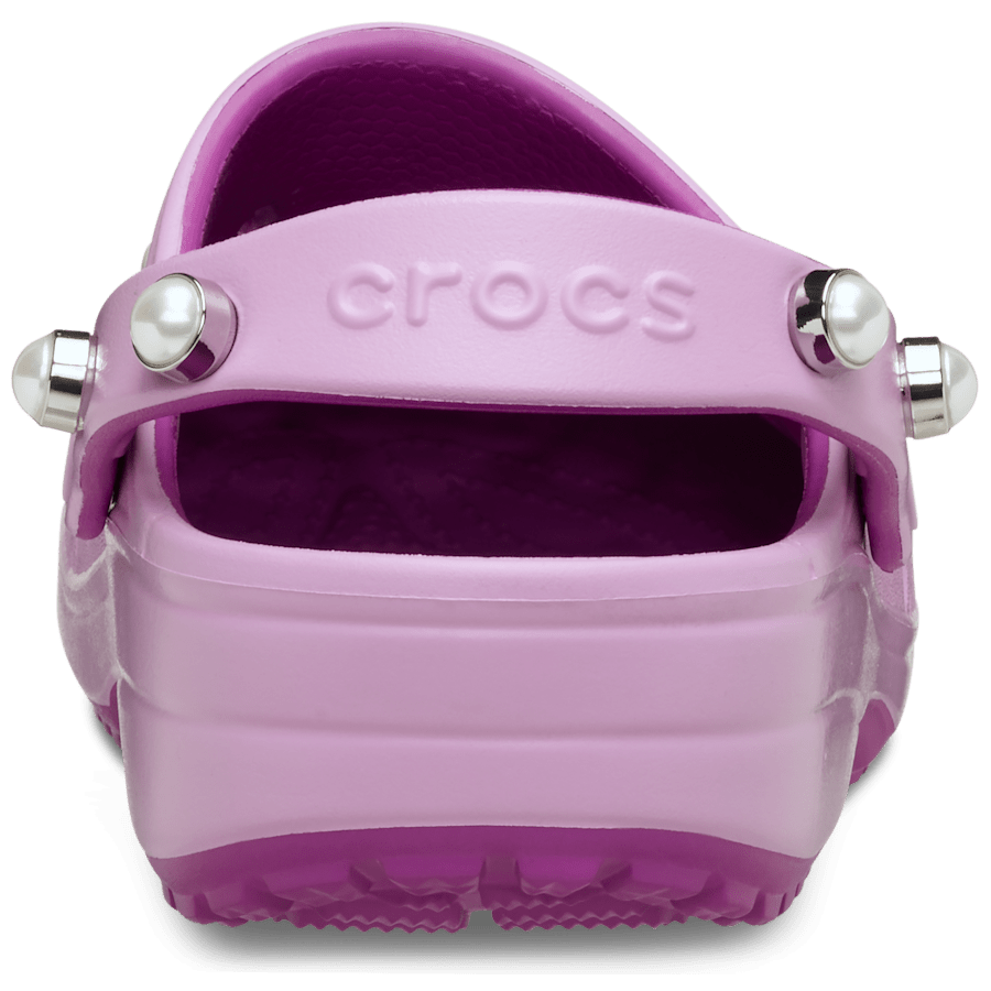 Hydrangea Classic Floral Cut Out Elevated Clog - Back - Crocs