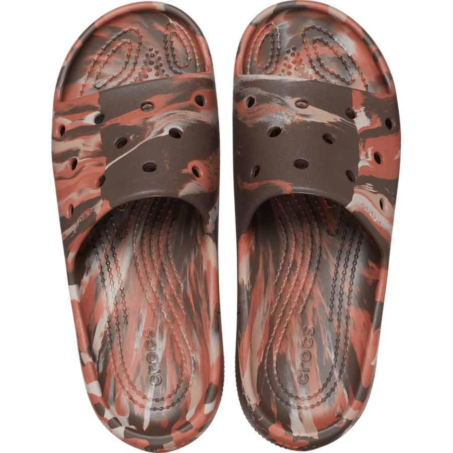 Coffee/Multi Classic Marbled Slide - Top - Crocs