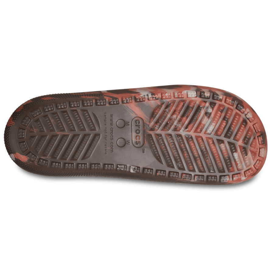 Coffee/Multi Classic Marbled Slide - Bottom - Crocs