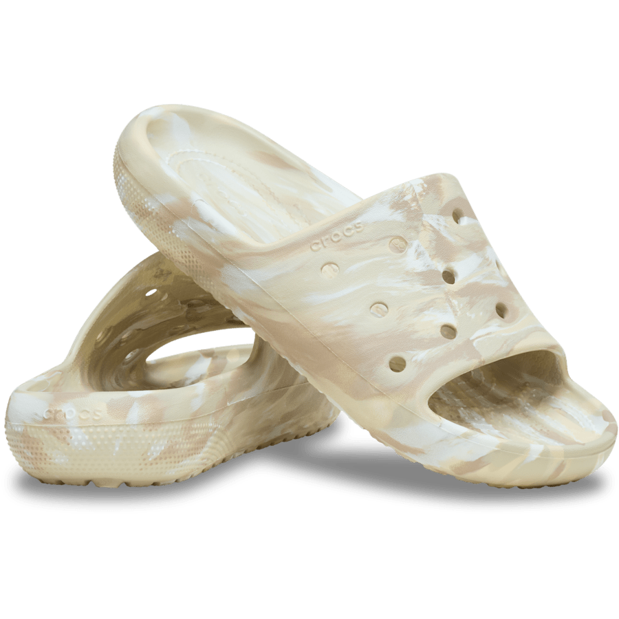 Bone / Multi Classic Marbled Slide - Pair - Crocs