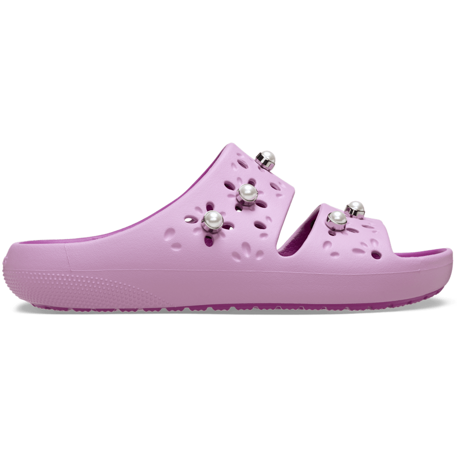 Hydrangea Classic Floral Cutout Elevated Sandal 2.0 - Side - Crocs
