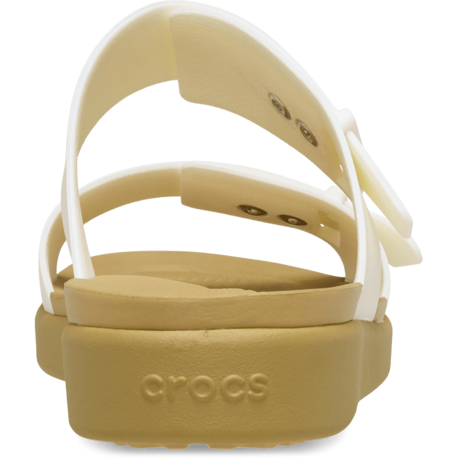  Craie / Fauve   Brooklyn Buckle Low Low - Arrière - Crocs