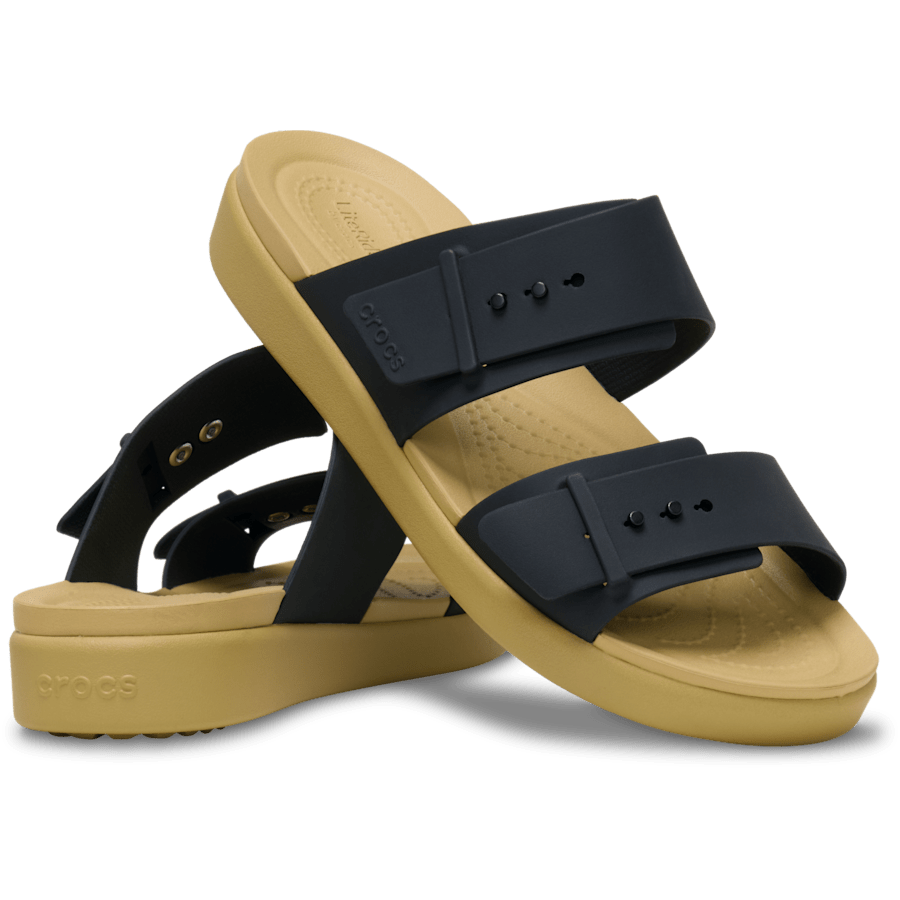 Crocs Brooklyn Buckle Low Low — Black / Tan