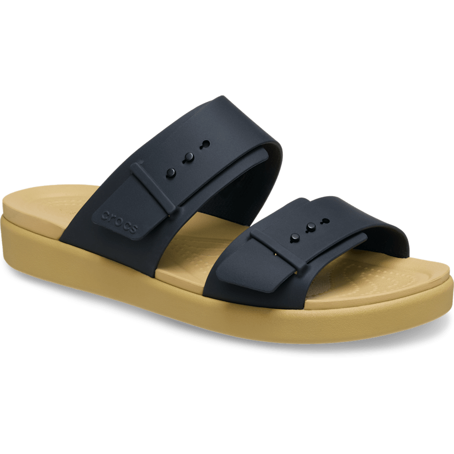 Crocs Brooklyn Buckle Low Low — Black / Tan
