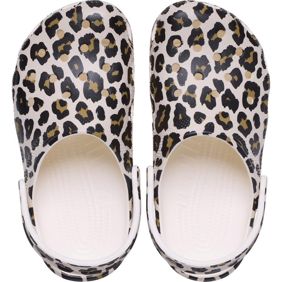 Chalk Toddler Classic Leopard Clog - Top - Crocs