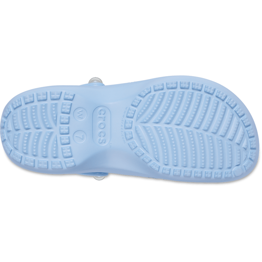 Blue Calcite Classic Platform Pearl Clog - Bottom - Crocs