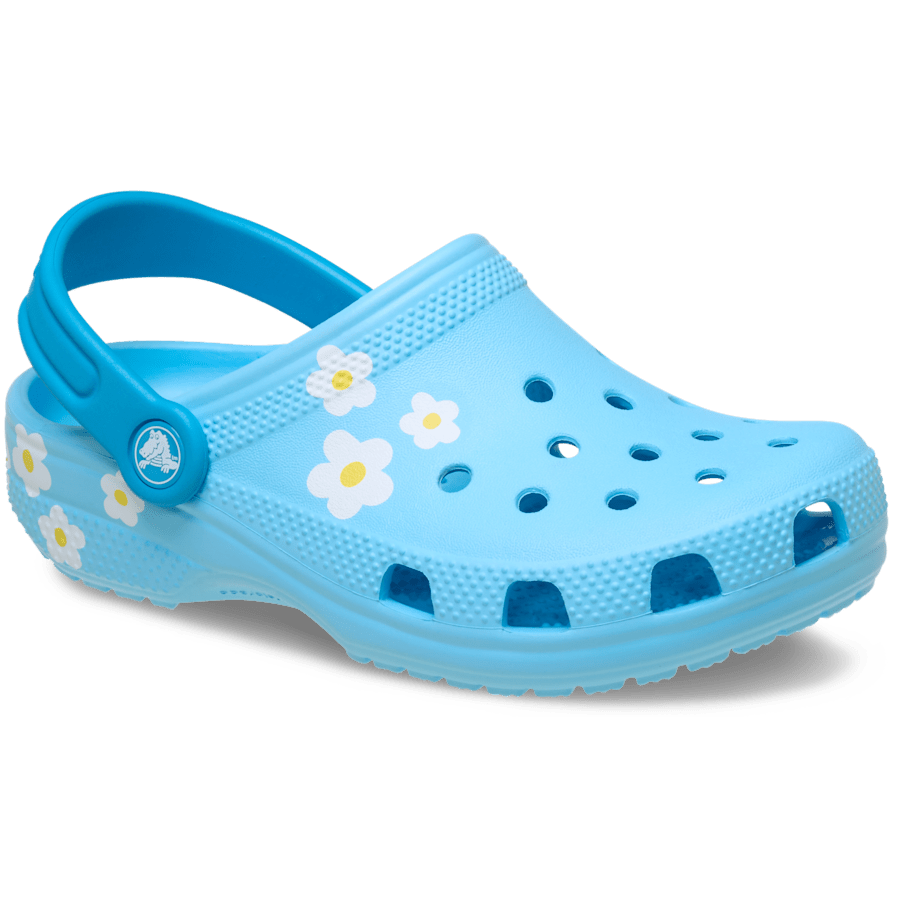 Tinted Glass Kids’ Classic Daisy Clog - Angle - Crocs