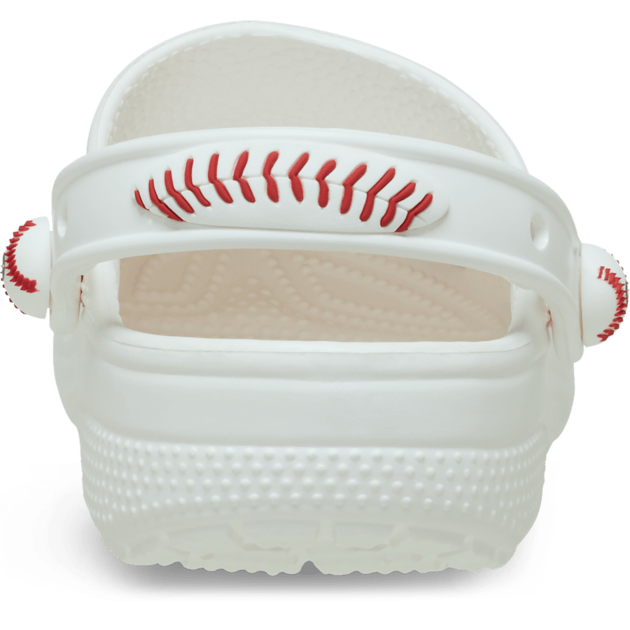 White Kids’ Classic Baseball Clog - Back - Crocs