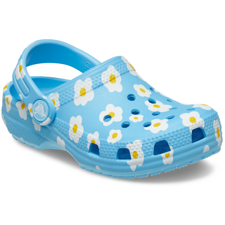 Tinted Glass Toddler Classic Daisy Clog - Angle - Crocs