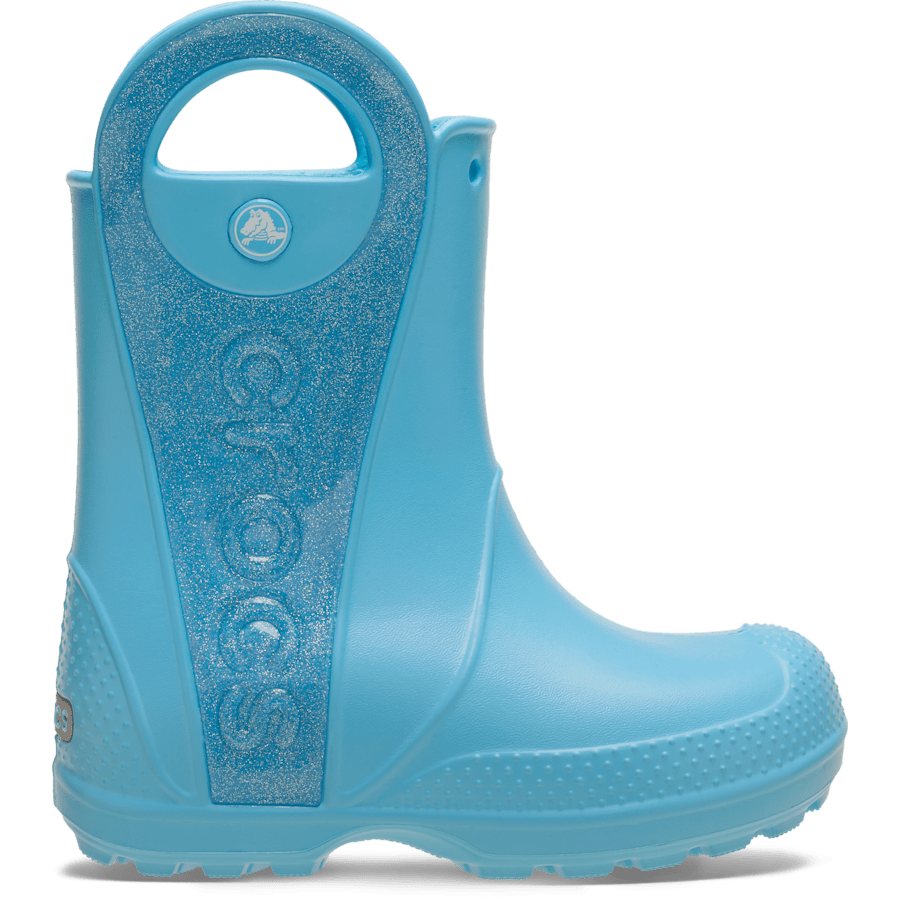 Tinted Glass Toddler Handle It Rain Boot Glitter Mist - Side - Crocs