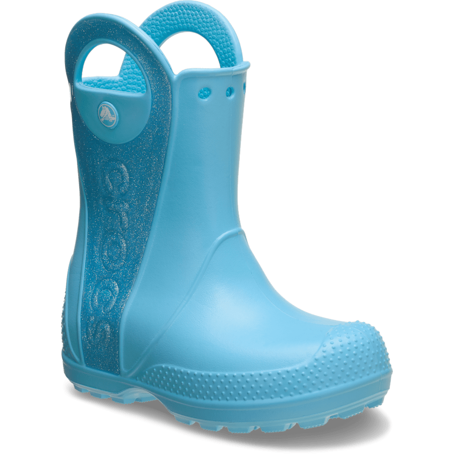 Tinted Glass Toddler Handle It Rain Boot Glitter Mist - Angle - Crocs