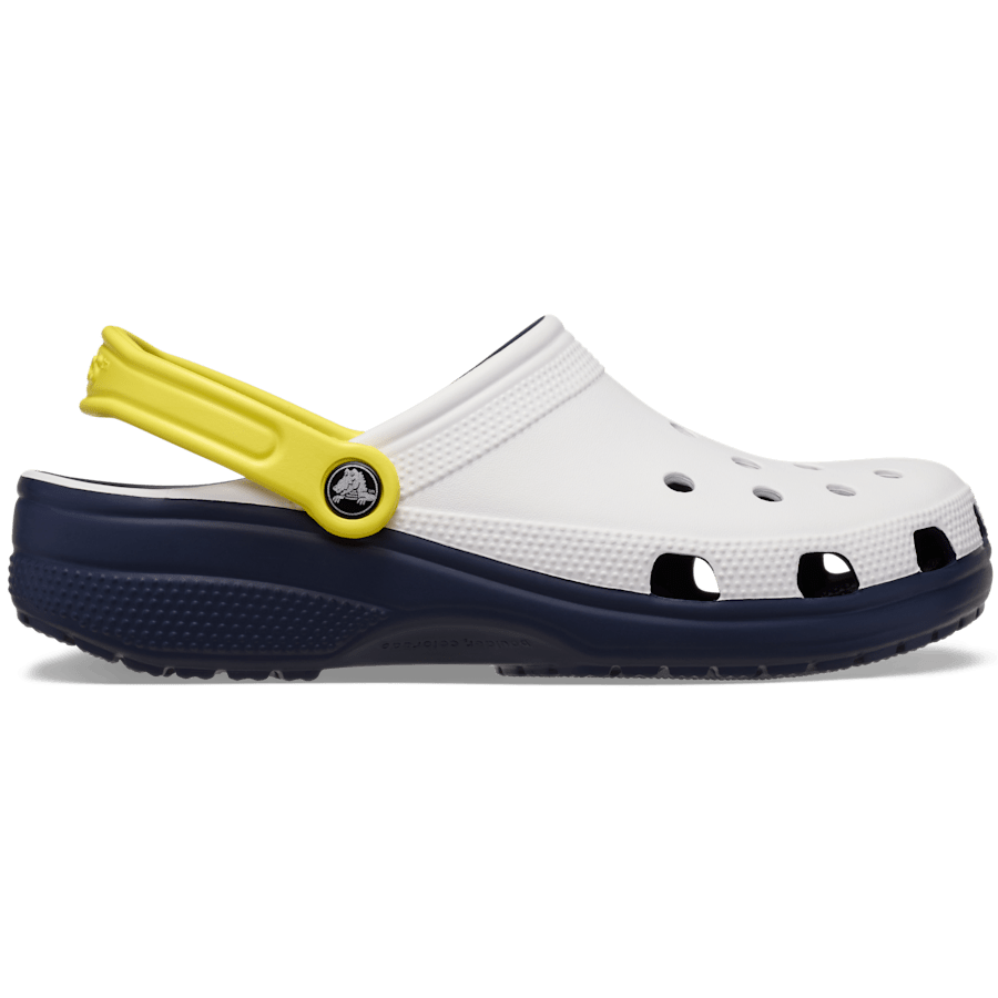 White Classic Retro Sport Clog - Side - Crocs