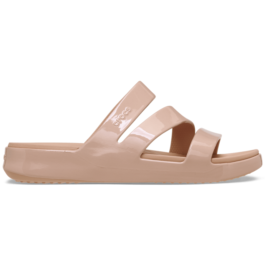 Pink Caramel Getaway Patent Strappy - Side - Crocs