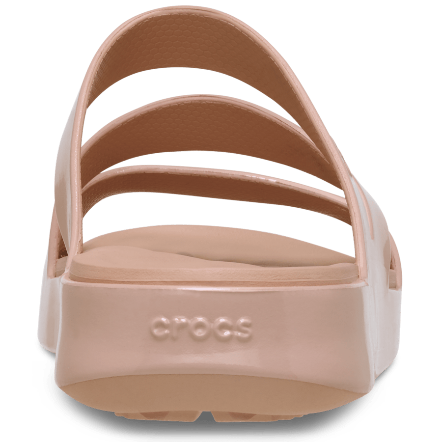 Pink Caramel Getaway Patent Strappy - Back - Crocs