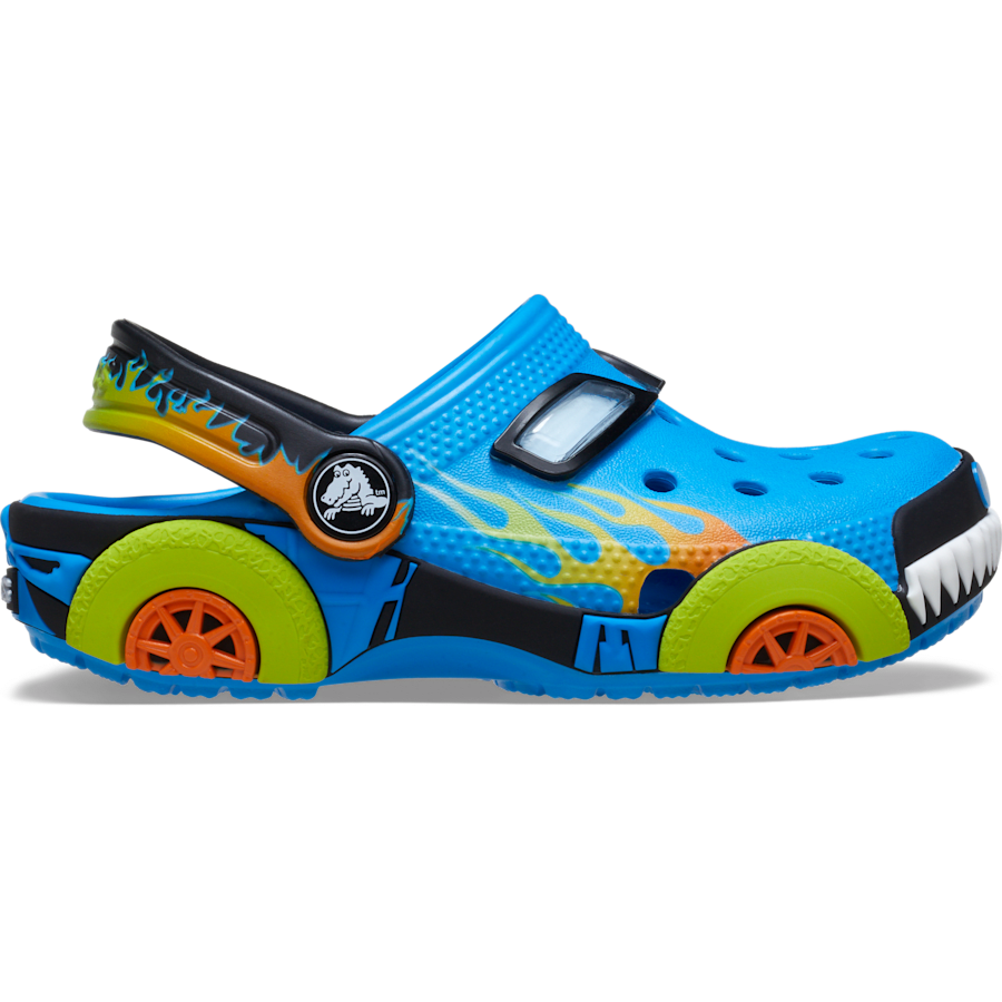 Neon Ocean Toddler Classic IAM Monster Truck - Side - Crocs