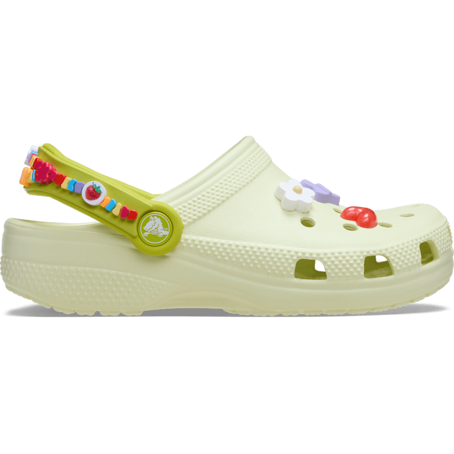Frothy Green Toddler Classic Friendship Bracelet Clog - Side - Crocs