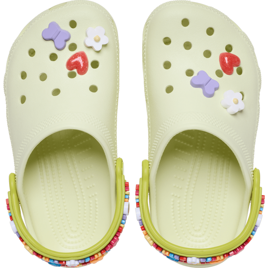 Frothy Green Toddler Classic Friendship Bracelet Clog - Top - Crocs