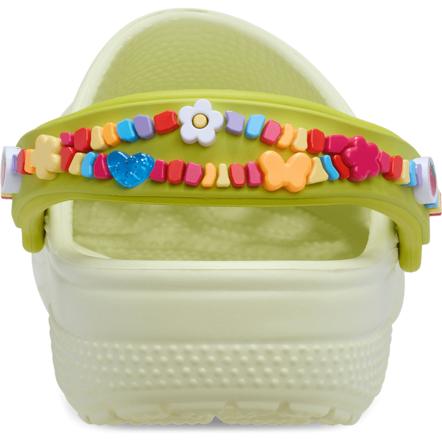 Frothy Green Toddler Classic Friendship Bracelet Clog - Back - Crocs