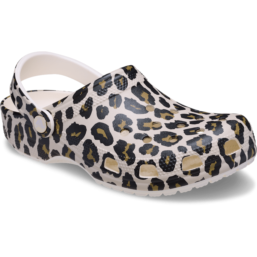 Chalk Classic Leopard Clog - Angle - Crocs