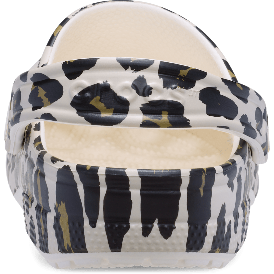 Chalk Classic Leopard Clog - Back - Crocs