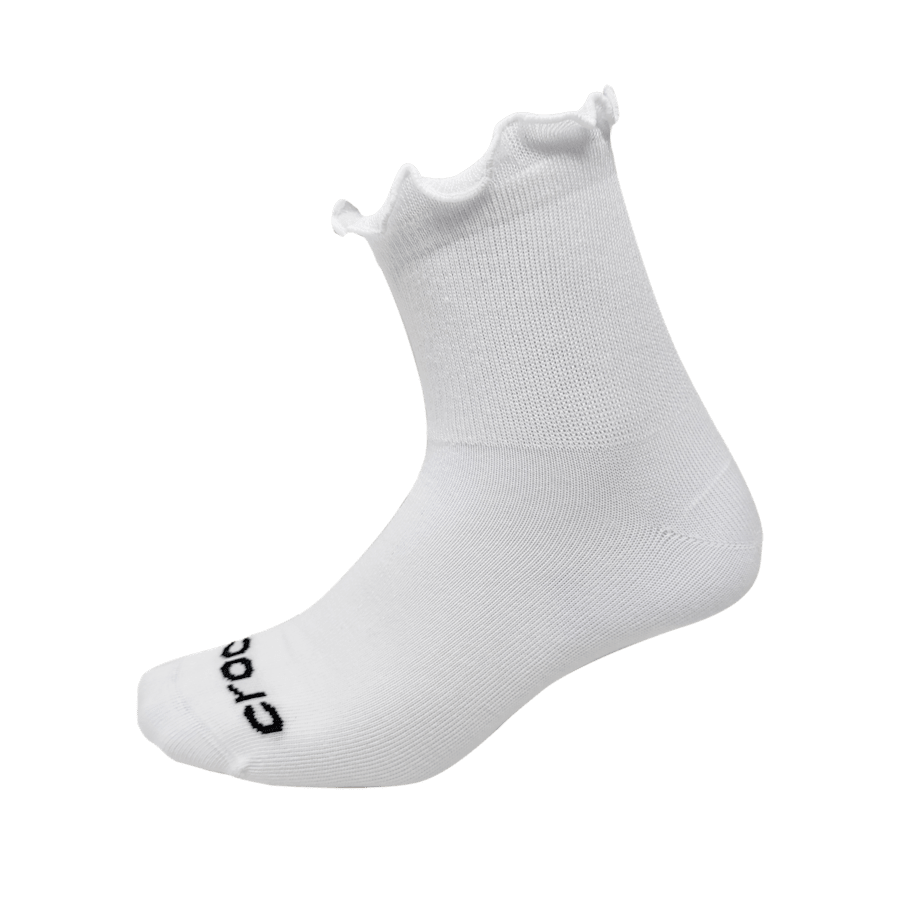 White CrocsSocks Ruffle Ankle 3 PK - Pair - Crocs