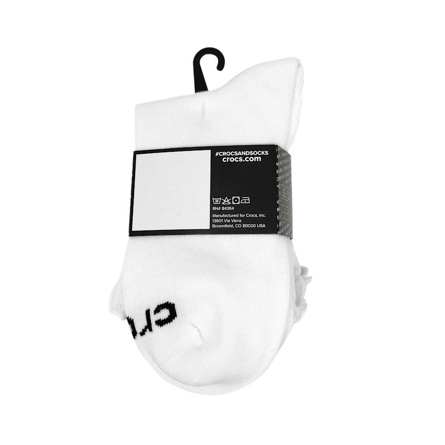 White CrocsSocks Ruffle Ankle 3 PK - Bottom - Crocs
