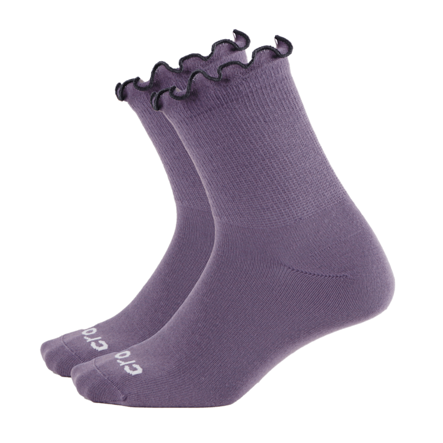 Nightshade / Multi CrocsSocks Ruffle Ankle 3 PK - Side - Crocs
