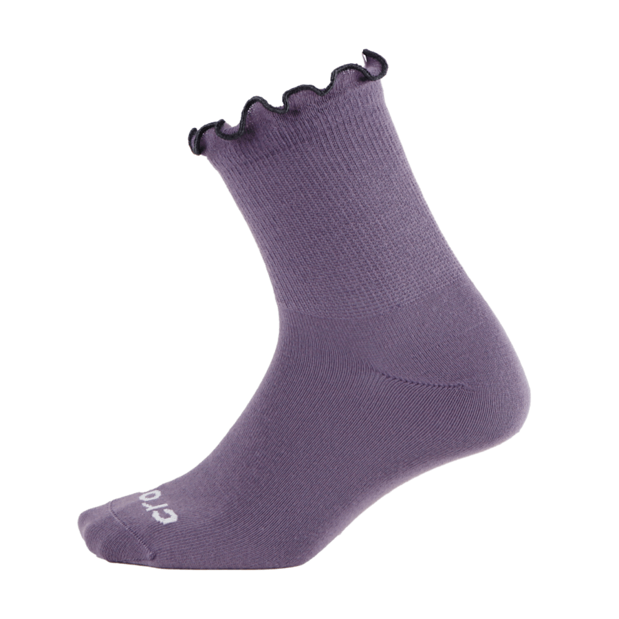 Nightshade / Multi CrocsSocks Ruffle Ankle 3 PK - Front - Crocs