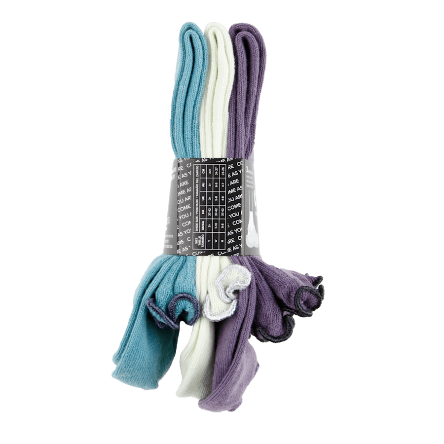Nightshade / Multi CrocsSocks Ruffle Ankle 3 PK - Custom Angle - Crocs