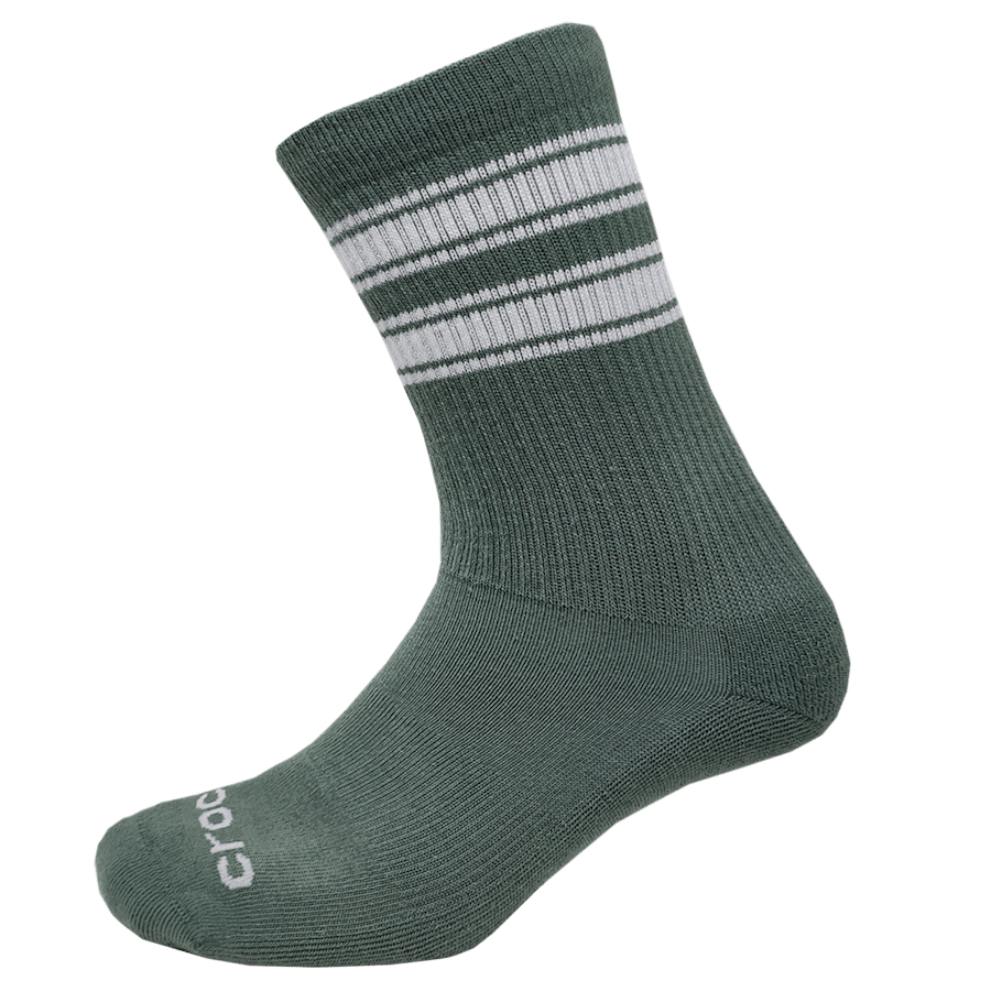 Pond CrocsSocks Crew Double Stripe 3 PK - Custom Angle - Crocs