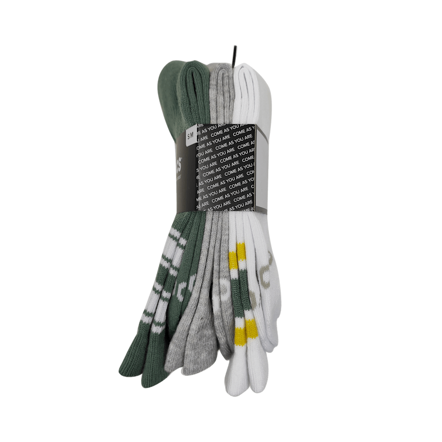 Pond CrocsSocks Crew Double Stripe 3 PK - Custom Angle - Crocs