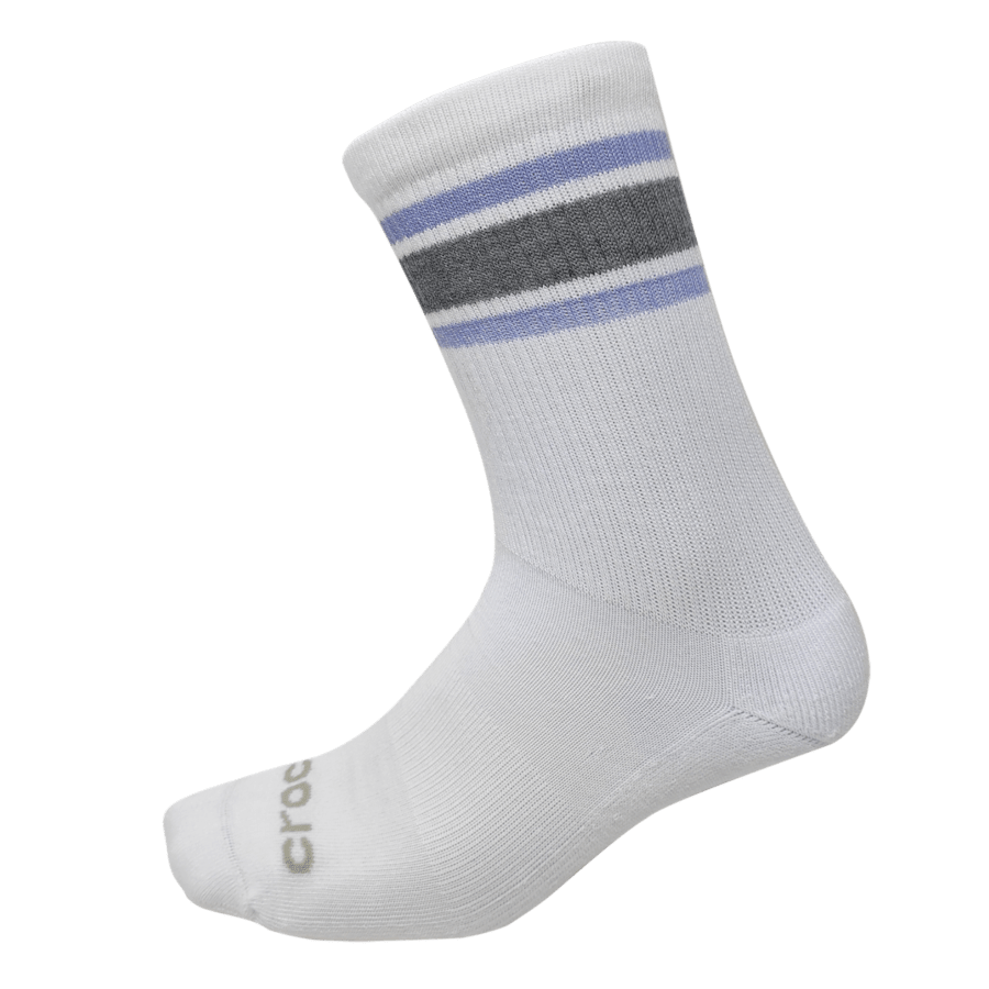 Purple CrocsSocks Crew Double Stripe 3 PK - Front - Crocs