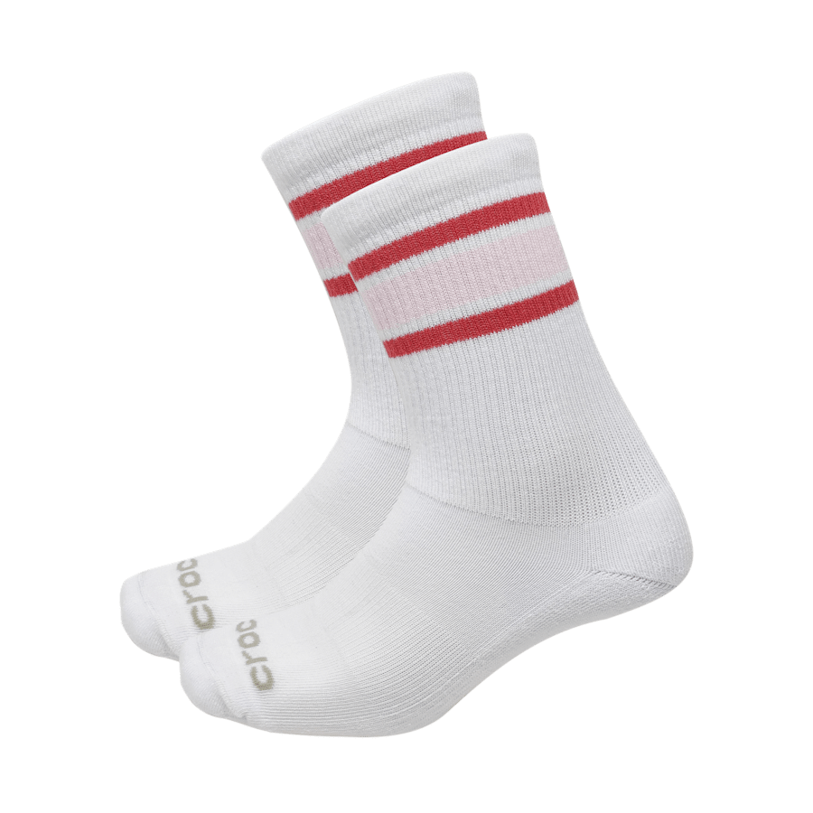Pink CrocsSocks Crew Double Stripe 3 PK - Pair - Crocs