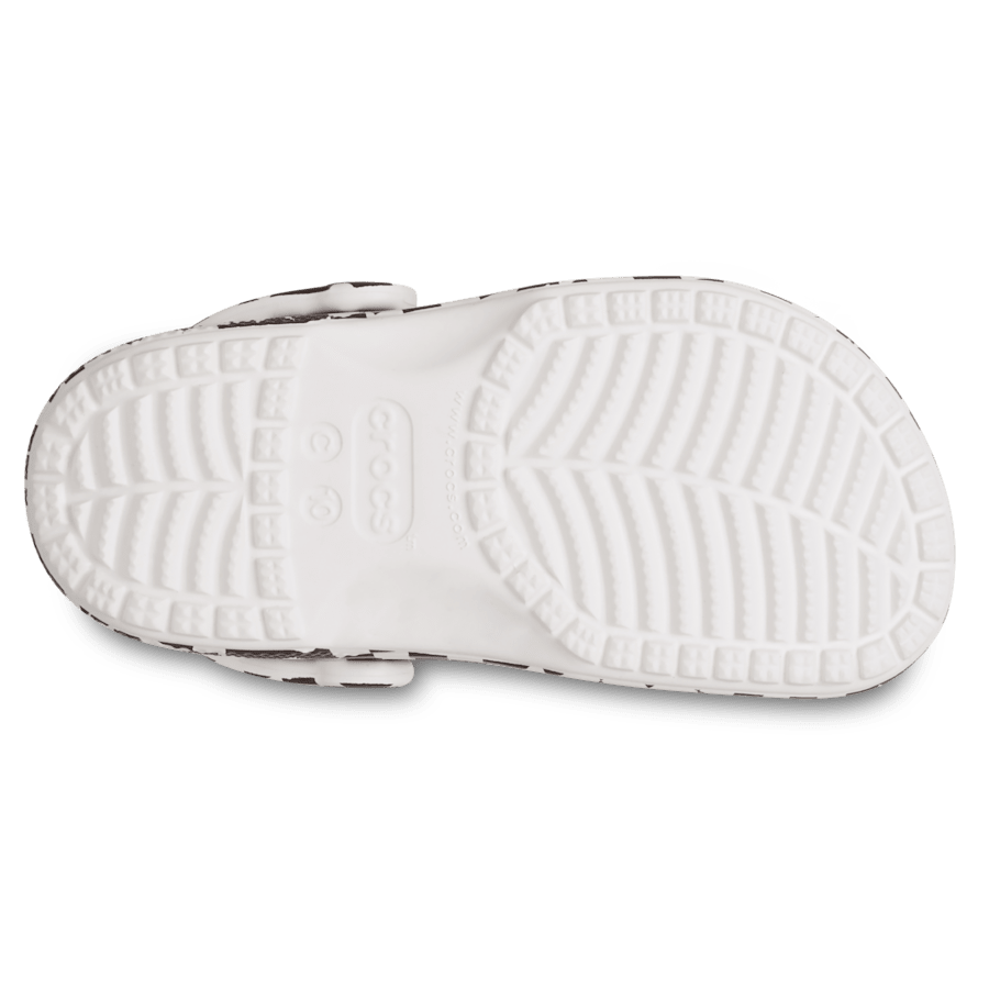 White / Black Toddler Warped Checker Clog - Bottom - Crocs