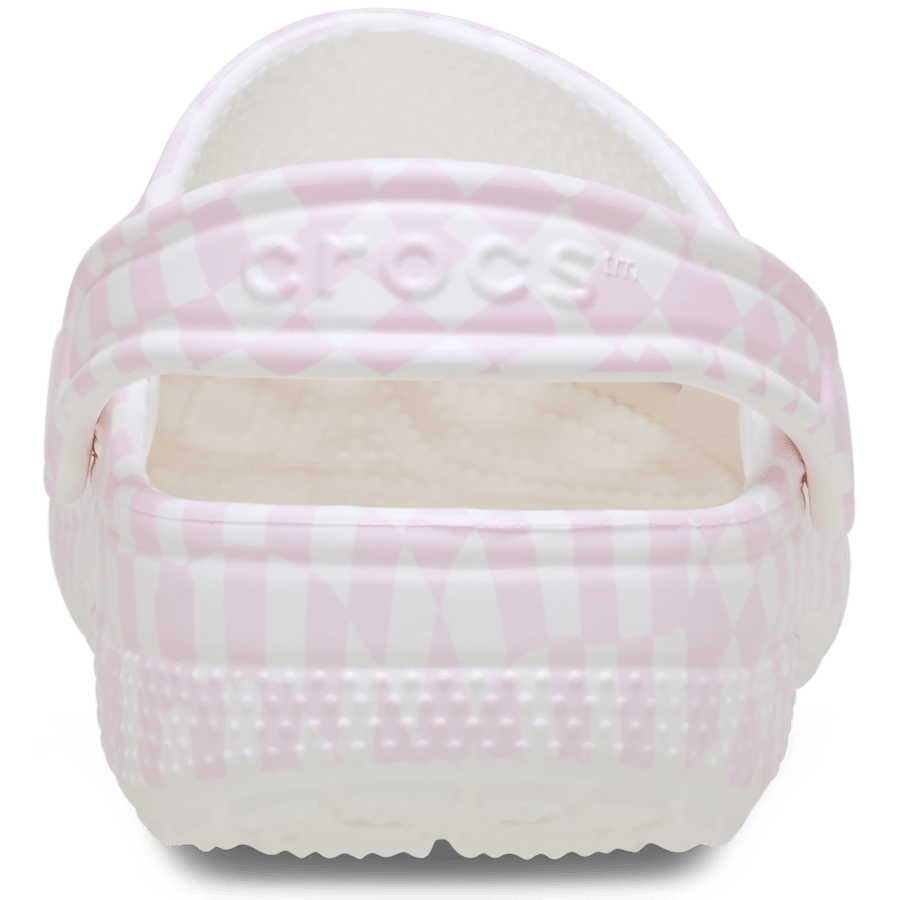Pink Milk Toddler Warped Checker Clog - Back - Crocs