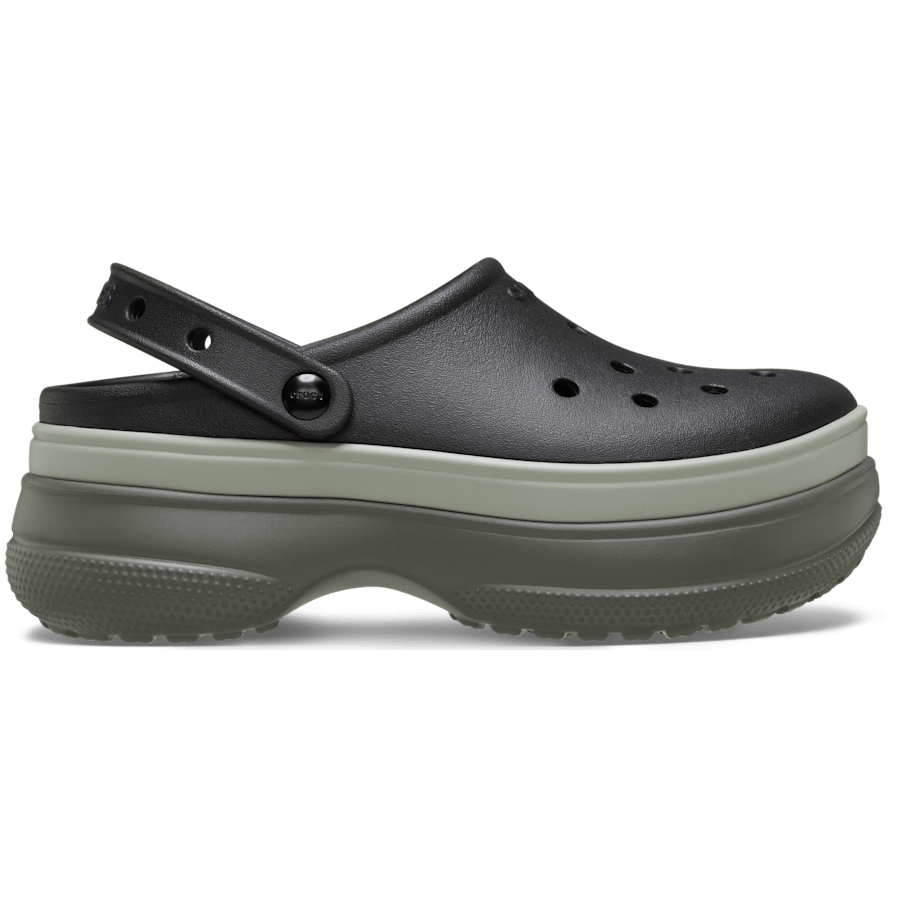 Black Classic Stacked Clog - Side - Crocs