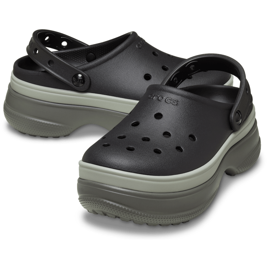 Black Classic Stacked Clog - Pair - Crocs