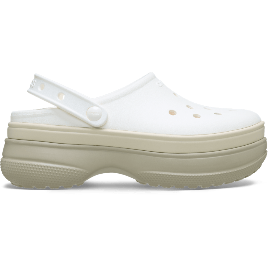 Chalk Classic Stacked Clog - Side - Crocs