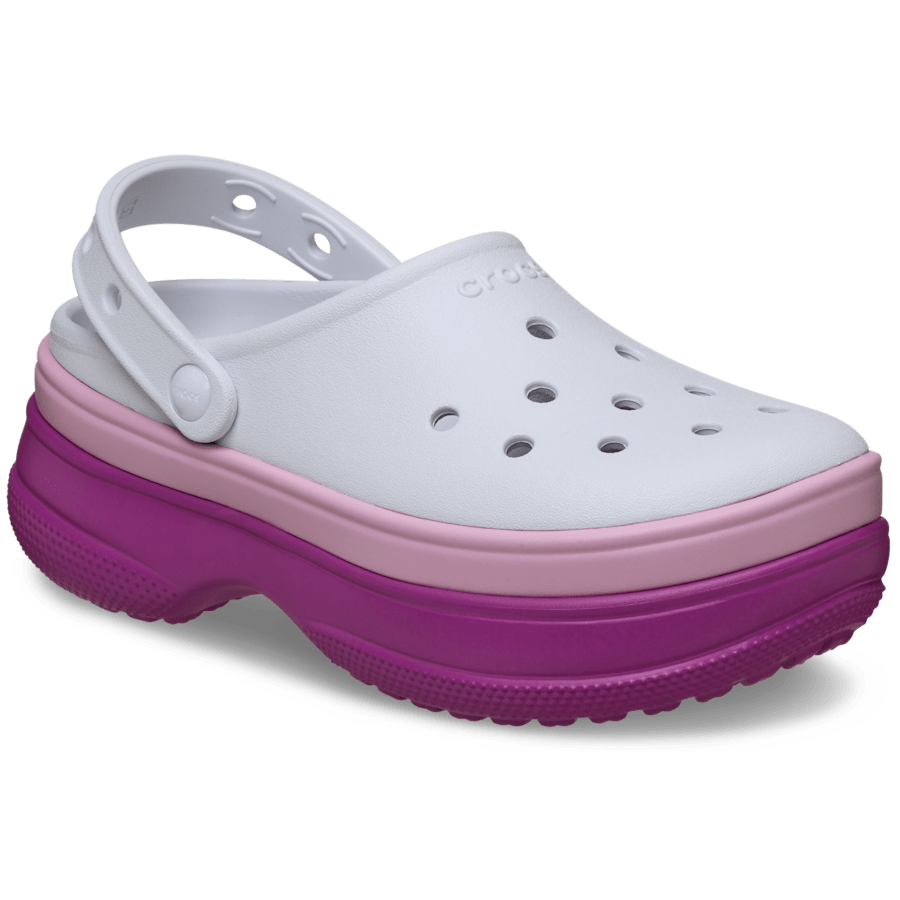 Grapeberry Classic Stacked Clog - Angle - Crocs