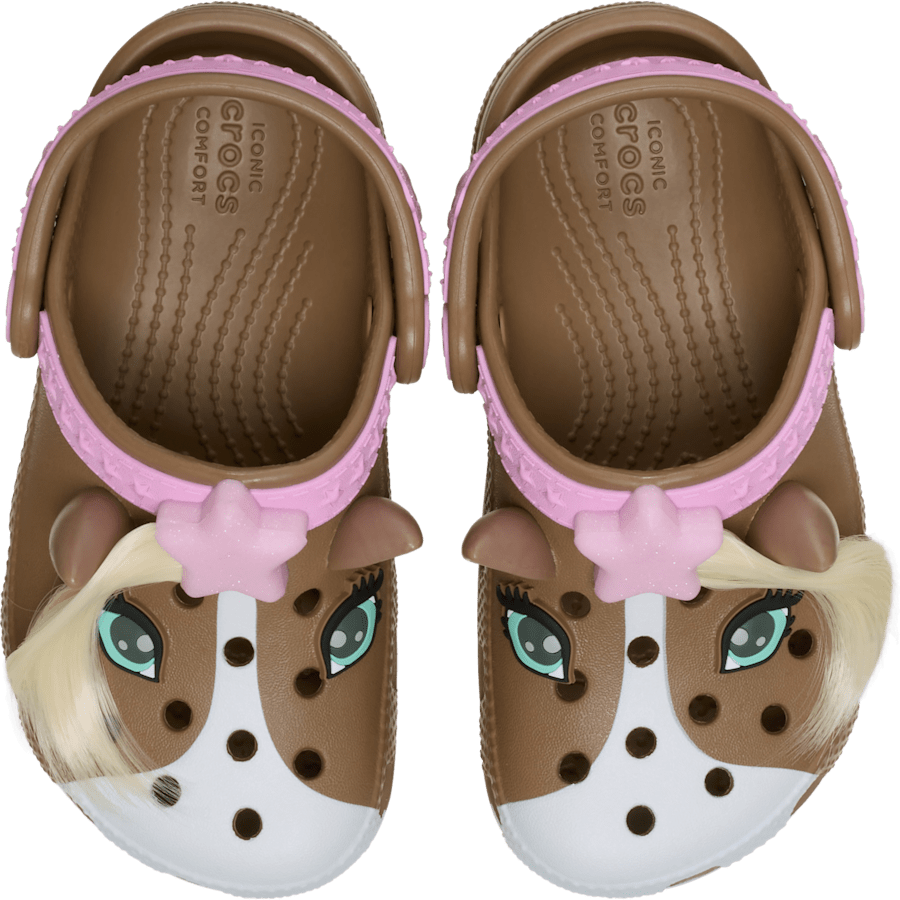 Milk Chocolate Toddler Classic IAM Horse Clog - Top - Crocs