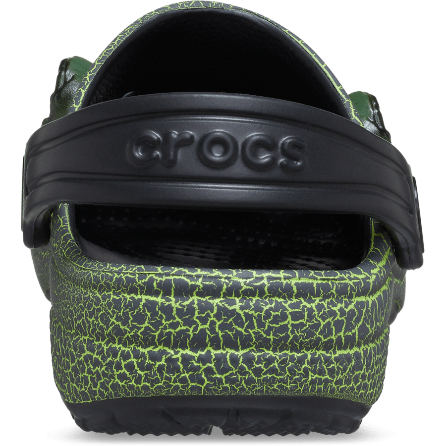 Black Toddler Classic IAM Scary Dino Clog - Back - Crocs