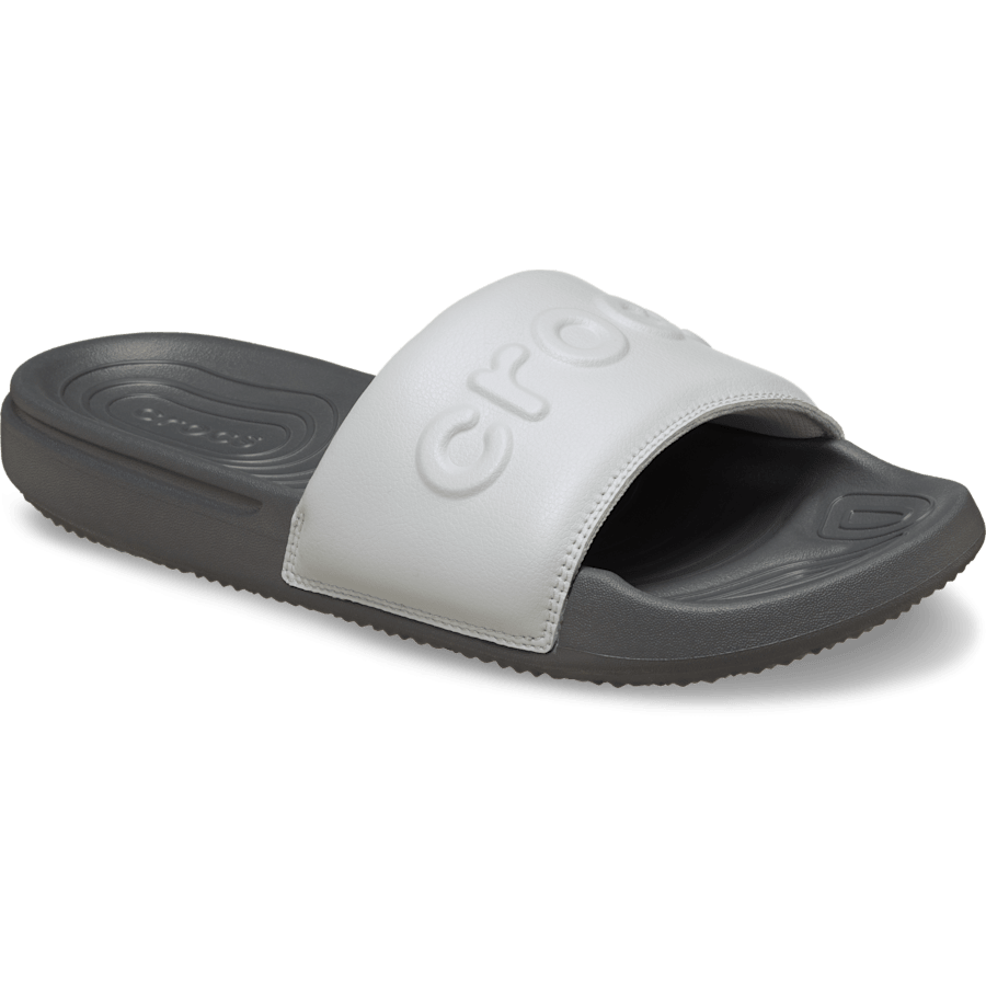 Grey Men's Crocs All Day Slide - Angle - Crocs