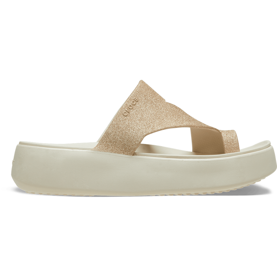 Stucco Getaway Platform Glitter Toe Loop - Side - Crocs
