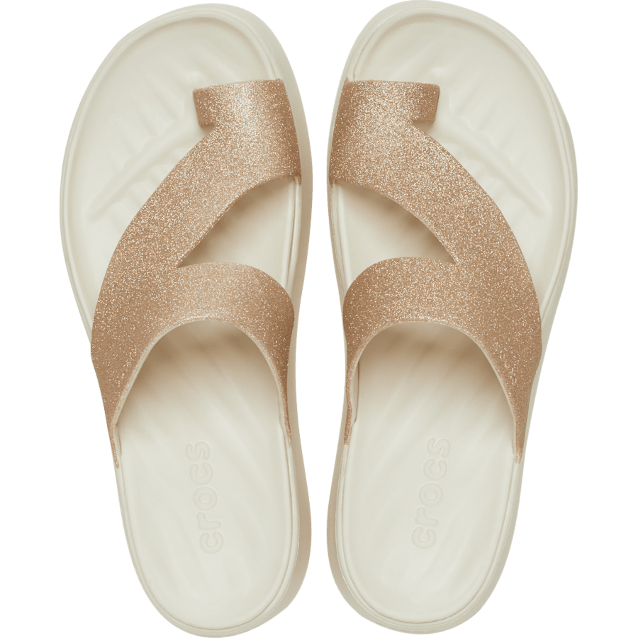 Stucco Getaway Platform Glitter Toe Loop - Top - Crocs