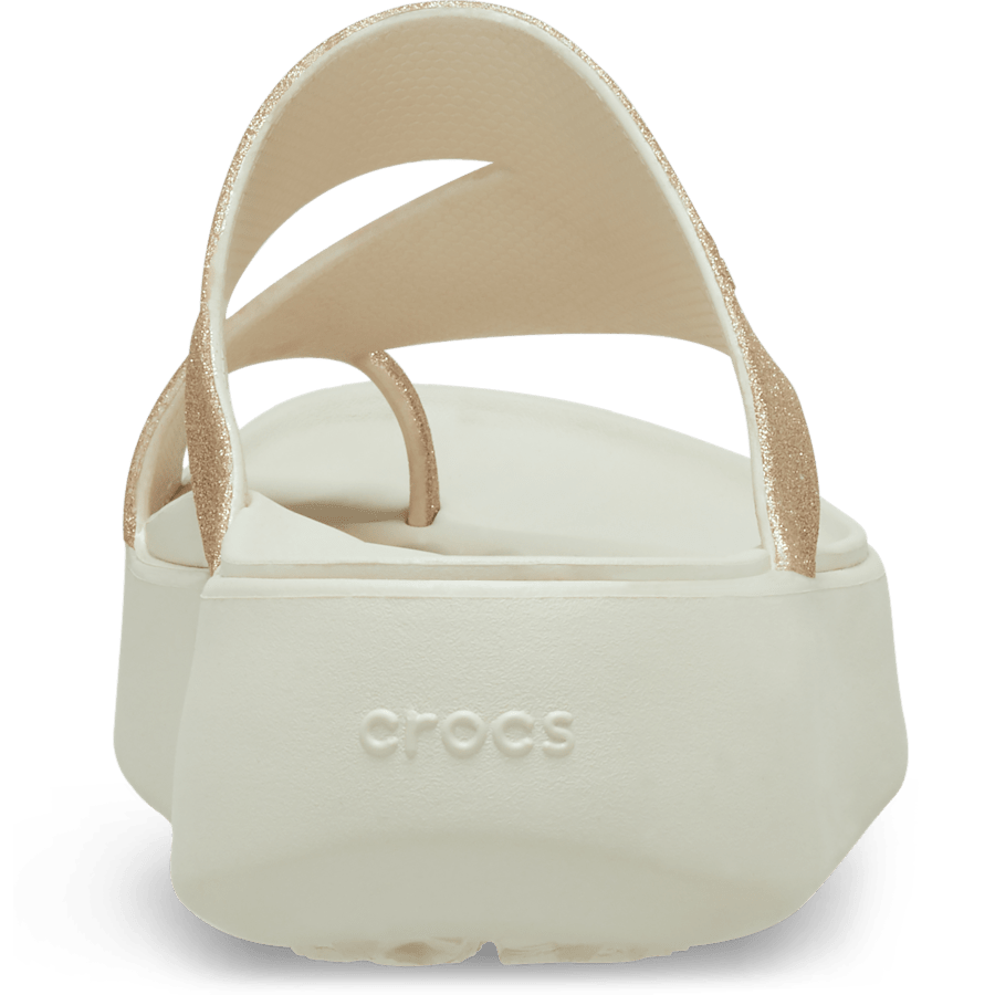 Stucco Getaway Platform Glitter Toe Loop - Back - Crocs